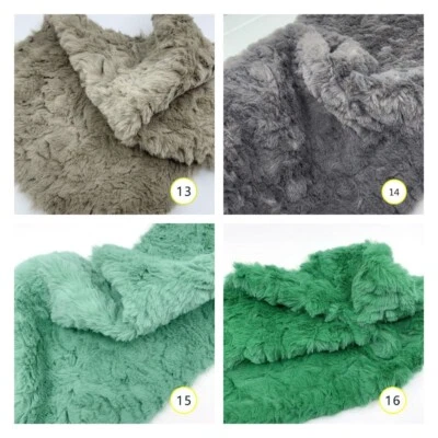 1pc Faux Rabbit Fur Fabric Fluffy Doll Curly Hair Material DIY Sewing 25 45CM - Image 1 of 4