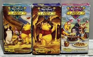 Lot 3 Winnie Pooh Walt Disney Mini Classics VHS Eeyore Tigger - Picture 1 of 7