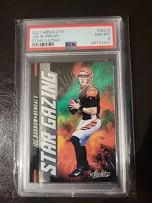 2021 Panini Absolute - Star Gazing #SG19 Joe Burrow PSA 8 - Image 1 of 2