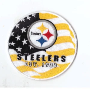New 3 1/2" Pittsburgh Steelers Est 1933 Iron on Patch Free Ship - Picture 1 of 1