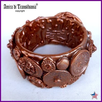 streampunk jewelry woman gothic punk rock solid bracelet viking celtic fashion - Image 1 of 4