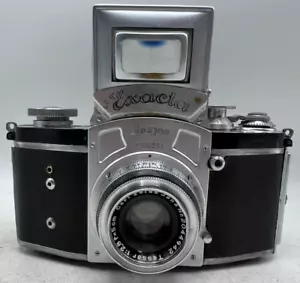 Kine Exakta / Exacta Version 5 35mm Film SLR Camera Body - Tessar 50mm F2.8 Lens - Picture 1 of 21