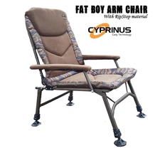 Cyprinus Stealth Rip-Stop Fat Boy Recliner Camo Arm Carp Fishing Chair