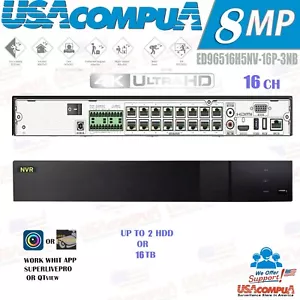 ED9516H5NV-16P-3NB TITANIUM/TVT 16CH 16POE 4K NVR 2 SATA (ohne HDD) bis zu 8MP - Bild 1 von 5