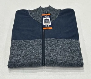 IZOD Men's Full Zip Lined Sweater, Blue, Size XXL - Picture 1 of 7