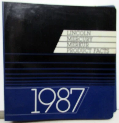 1987 Mercury Dealer Product Facts Book Album Grand Marquis Cougar Lynx Sable - Изображение 1 из 4