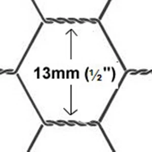 stainless Steel 316 Chicken Wire mesh 1200mmX50mt (12.5mm Hole) wire gauze 0.5mm - Picture 1 of 3