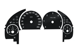 BMW 5-series, X5, X3, F10, F15, F25 - Speedometer Dials from MPH to Km/h Gauges - Picture 1 of 6