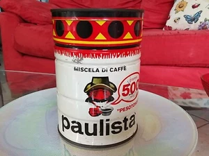 LATTINA PUBBLICITARIO IN LATTA CAFFÈ LAVAZZA PAULISTA 500g VUOTA anno 1966 - Imagen 1 de 12