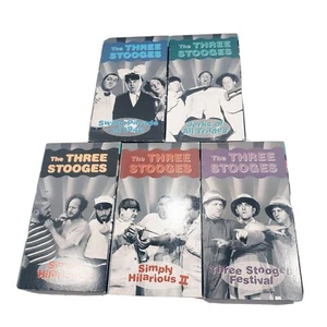 Three Stooges VHS Collector Series 5 Tapes 1998 Collection Hilarious Comedy - Picture 1 of 5