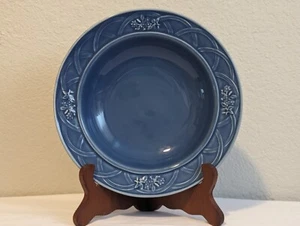 Bordallo Pinheiro Blue Floral Arc Arch Pottery Ceramic SALAD BOWL 9 3/8 Portugal - Picture 1 of 7