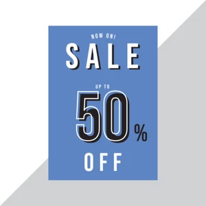 SALE Now On Poster upto 50% OFF / Sale Posters for Retail Shop Window / Wall - Picture 1 of 5