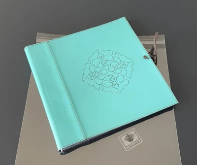 NEW World of Journals Album (Black Paper) Turquoise Faux Leather Bound w/Design - Image 1 of 4