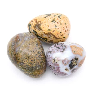 River Jasper 3x Tumbled Stones 25x35mm - Picture 1 of 2