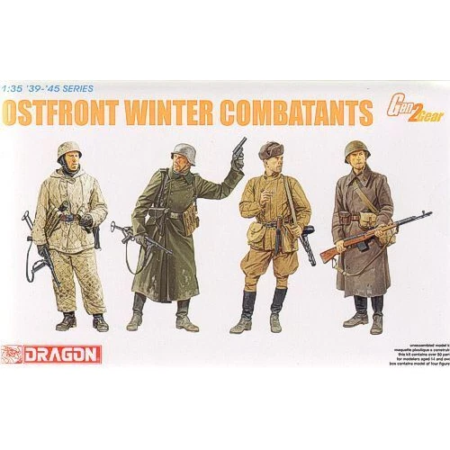 OSTFRONT WINTER COMBATANTS KIT 1:35 Dragon Kit Mezzi Militari Modellino Nuovo - Immagine 1 di 2