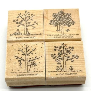 Stampin' Up! Francobolli Un Albero Per Tutte Le Stagioni Inverno Primavera Estate Autunno 2000 (4) - Foto 1 di 8