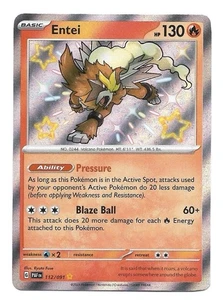 Entei 112/091 SV: Paldean Fates Holo Pokemon TCG Shiny Rare - NM - Picture 1 of 2