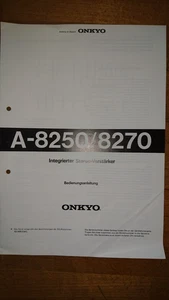 Onkyo A-8270 / 8250  Bedienungsanleitung Operating Instuctions Manual - Bild 1 von 2