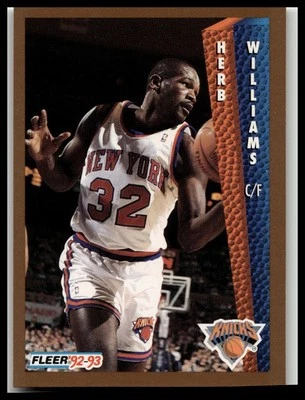 1992-93 Fleer #398 Herb Williams - Image 1 of 2