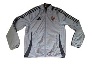 Adidas  Vancouver Whitecaps FC  Anthem Reversible man blue jacket sz L  New $110 - Picture 1 of 5