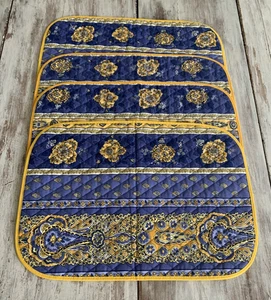 4 Französische Provinz Blau Gelb Blumen Baumwolle Gesteppt Tischsets Marat Avignon - Bild 1 von 12