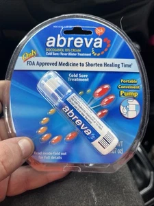 2-ABREVA PORTABLE PUMP COLD SORE/FEVER BLISTER TREATMENT DOCOSANOL10% EXP 2026 - Picture 1 of 3