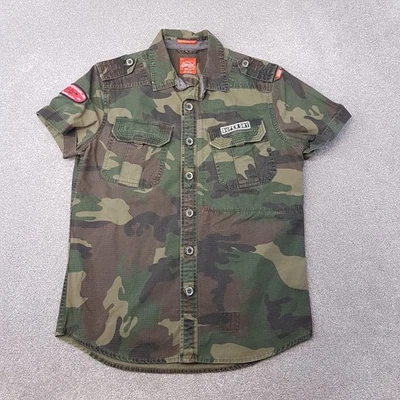 Superdry Mens Shirt Large Camouflage Military Utility Field Ripstop Raw Osaka - Image 1 of 4