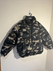 Vintage Y2K First Down Xxl Puffer Reversible Jacket Coat Camouflage - Picture 1 of 17