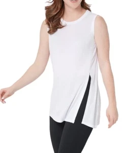 Top donna Zuda Activewear taglia XS Z-Luxe asimmetrico bianco senza maniche - Foto 1 di 13