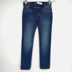 Old Navy Girls Medium Pull-On Jeans Jeggins Blue Denim Skinny Leg Mid Rise - Picture 1 of 8