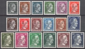 SLOVENIA 1945 LAIBACH OCC. WWII - Local Issue MARIBOR 'Hitler' MI. 17/34 MNH SET - Picture 1 of 2