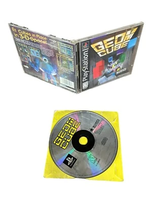 Sony PlayStation 1 PS1 CIB COMPLETE TESTED Geom Cube 1995 JEWEL CASE VARIANT - Image 1 of 3