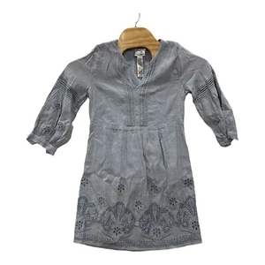 Tommy Bahama St. Lucia Linen Blend Coverup Dress Women's S Embroidered Lace Gray - Picture 1 of 10