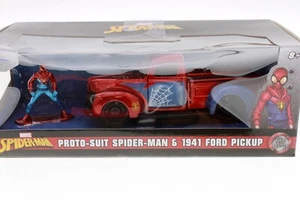 1941 Ford Pickup Truck & Proto-Suit SpiderMan Figurine, Spiderman - Jada R-23137 - Picture 1 of 3