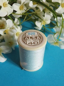 706B / Beautiful Coil Old Thread DMC Cotton Alsa N°40 Blue Smoke N° 828 - Picture 1 of 1