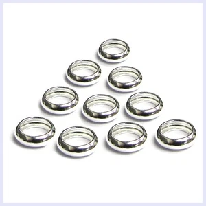 10pc. Sterling Silver Ring Space Spacer Bead For European Story Charm Bracelet - Picture 1 of 3