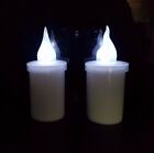 2 Stck LED Grablicht Kerzen Weiss Grablampe Grabschmuck inkl. Batterien NEU