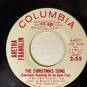 Aretha Franklin The Christmas Song, Winter Wonderland 45 Promo Columbia 43177 - Imagen 1 de 4