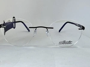 NEW Silhouette Blend 5555 EP 9040 Pure Black 48.20.145 Eyeglasses Frames - Picture 1 of 12