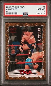2004 Pacific TNA AJ Styles RED FOIL Parallel TRUE RC PSA 8 Pop 1 WWE WCW #71 - Picture 1 of 2