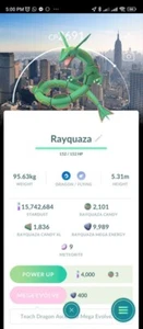 Non Shiny Rayquaza background New York Go Fest 2023 ✨Pokemon Trade✨ - Picture 1 of 1
