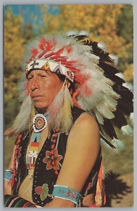 An Indian In Full Dress, West Nyack, New York, USA, Vintage Post Card. - Picture 1 of 2
