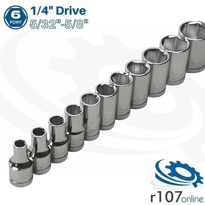 Blue Point 1/4" AF Imperial Socket Set 5/32"-5/8" - As sold by Snap On - Image 1 of 3