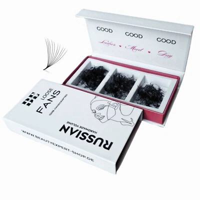 10D♡0.03 LOSE HANDMADE WIMPERNFÄCHER ♡  bis zu 1000 Fächer ♡10000 Volumenwimpern - Bild 1 von 4