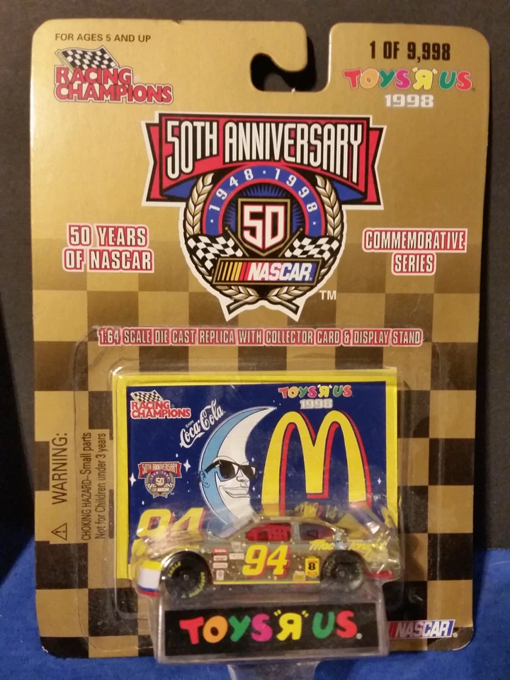  Bill Elliot #94 Mac Tonite Toys R US 1998 Race Champions 1/64 dorado 1/9998 Foto 1 de 1