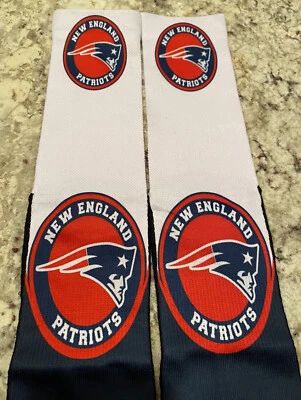 New England Patriots￼ ￼￼ Sports Socks,  Large- Size:11-16 42/44. Beautiful!! - Image 1 of 4