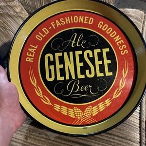 VTG Genesee Ale Beer Real Old Fashioned Goodness 12" Beer Tray Bar Mancave - Picture 1 of 14