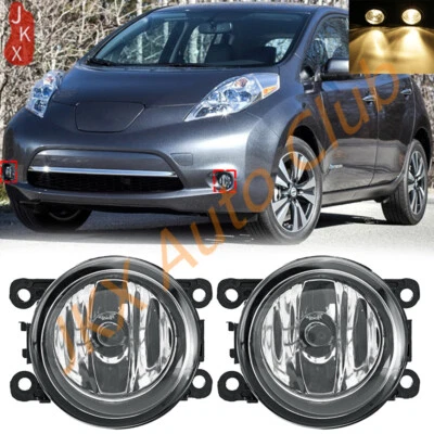 For Nissan Leaf 2011-2016 Pair Front Bumper Halogen Fog Lights Lamps Replace n - Image 1 of 4