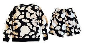 Set - Nike Youth Boys Black and White Large Sweatshirt and Medium Shorts-SALE - Picture 1 of 2