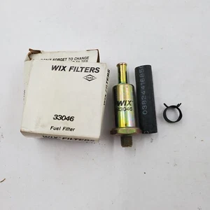 Filtro de combustible en línea Wix 33046 abrazadera de 12 micras y accesorios roscados nuevo stock antiguo - Imagen 1 de 7